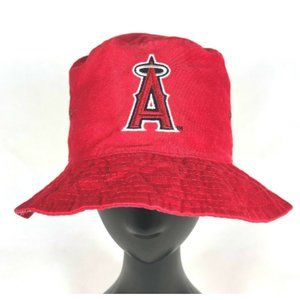 Vintage Anaheim Angels MLB Youth Bucket Hat Red Wescom Promo Kids One Size